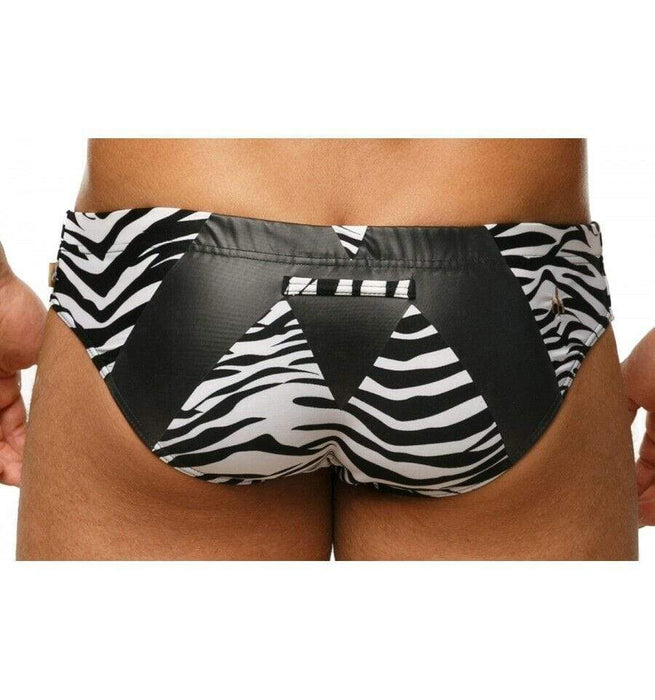 MARCUSE Jungle Swim-brief Swimwear Zebra 9517 3 - SexyMenUnderwear.com