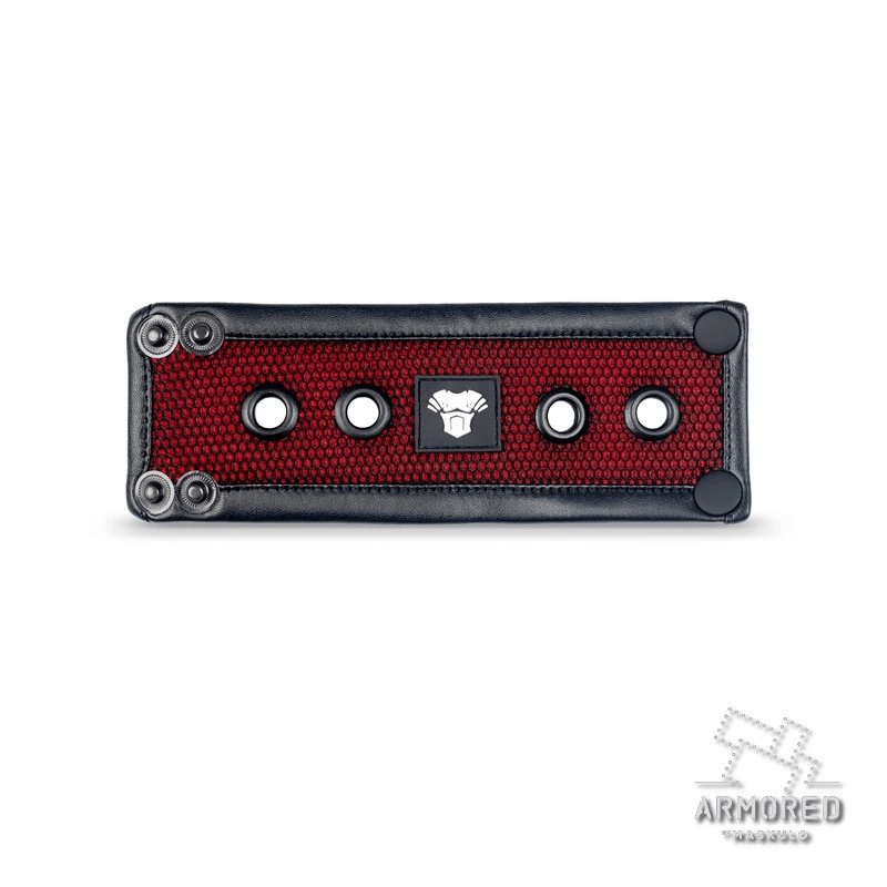 MASKULO Accessory Wristband Snaps 3D Mesh 1pc Red AC065-10 31 - SexyMenUnderwear.com