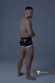 MASKULO Boxer Trunks Youngero Mesh Codpiece Regular Rear White TR051-80 20 - SexyMenUnderwear.com