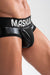 MASKULO Brief with Back Pads & Zipper Elastic Waistband Total Black BR200-90 5 - SexyMenUnderwear.com
