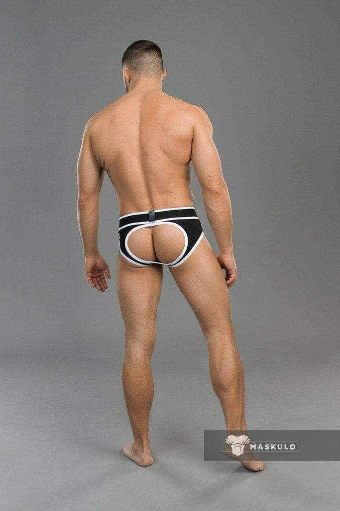 MASKULO Jock-Briefs LIFE Underwear Cotton Open Back Brief White BR041-90 24 - SexyMenUnderwear.com