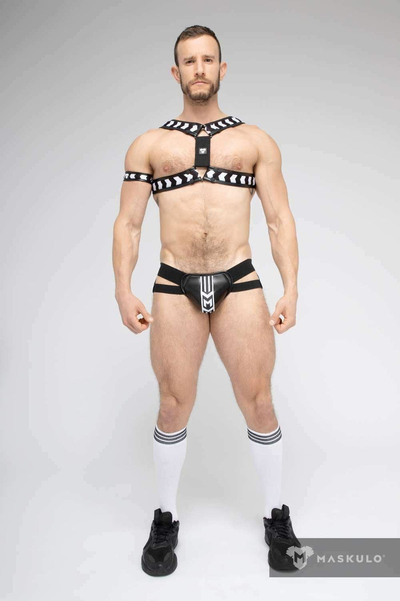 MASKULO Jockstrap Skulla White Jock Solid Shell Codpiece JS071-80 22 - SexyMenUnderwear.com