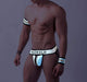 MASKULO Jockstrap With Detachable Codpiece Neon White JS30-4-80 4 - SexyMenUnderwear.com