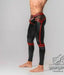MASKULO Leggings Stretchable Leather-Look Legging & Back Zipped Red LG112-10 27 - SexyMenUnderwear.com