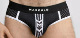 MASKULO Mesh Briefs Classic Brief Style Breathable White BR074-80 13 - SexyMenUnderwear.com