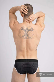 MASKULO Mesh Briefs Classic Brief Style Breathable White BR074-80 13 - SexyMenUnderwear.com