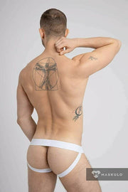 MASKULO MicroFiber Jockstrap Classic White Jock Push-UP Pouch JS072-80 17 - SexyMenUnderwear.com