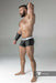 MASKULO Rubber Look Boxer Trunk Detachable Pouch Back Zipper Short TR22-90 22 - SexyMenUnderwear.com