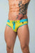 MASKULO Swim-Brief BeGuard Adjustable Swimwear SHARK Glow Yellow SW0806-31 32 - SexyMenUnderwear.com