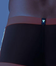 MASKULO Swim-Trunk SHARK Swimwear With Zip Front Imitation Coffee SW0805-91 32 - SexyMenUnderwear.com