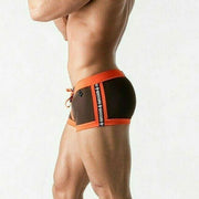 MASKULO Swim-Trunk SHARK Swimwear With Zip Front Imitation Coffee SW0805-91 32 - SexyMenUnderwear.com