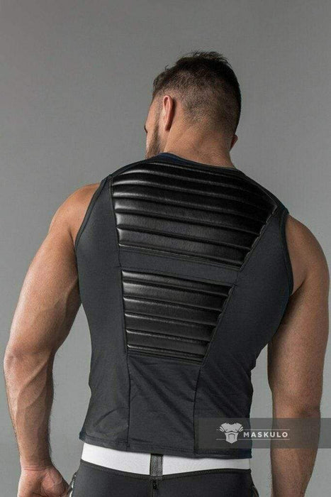 Maskulo Tank Top Armored Mens TankTop Spandex With Front Pads TP20-90 36 - SexyMenUnderwear.com