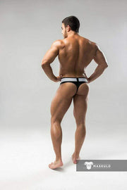 MASKULO Thong Armored Detachable Codpiece Black Thongs TN10-90 3 - SexyMenUnderwear.com