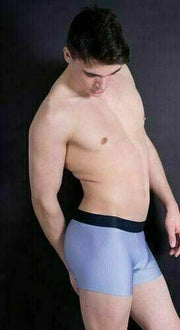 Medium Boxer HOM FRANCE Bussines Shirt Blue Ultra Chic Underwear 1 - SexyMenUnderwear.com