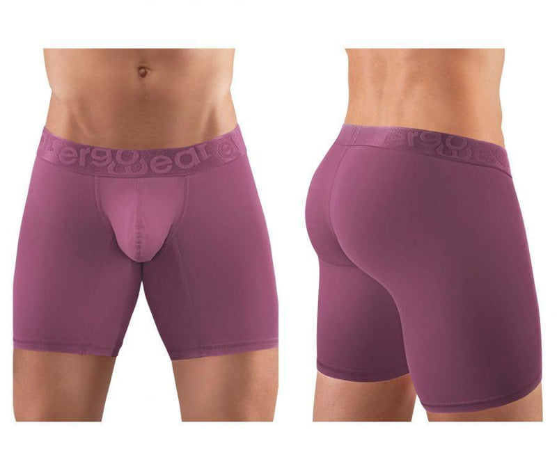 MEDIUM ErgoWear Long Boxer Brief Max XV Body-Defining fit Pink Marsala 1017 30 - SexyMenUnderwear.com
