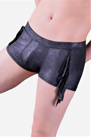 MEDIUM Gregg Homme Fringed Boxer Brief Charcoal MX5 8 - SexyMenUnderwear.com