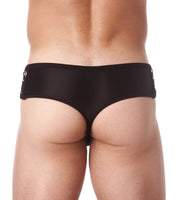 Medium Gregg Homme Thongs Hyper Stretch Liquid Booty Shorts Black 100904 70 - SexyMenUnderwear.com