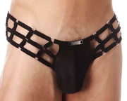 Medium Gregg Homme Thongs Hyper Stretch Liquid Booty Shorts Black 100904 70 - SexyMenUnderwear.com