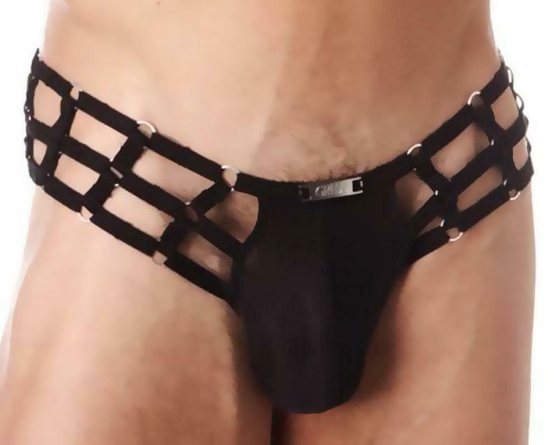 Medium Gregg Homme Thongs Hyper Stretch Liquid Booty Shorts Black 100904 70 - SexyMenUnderwear.com