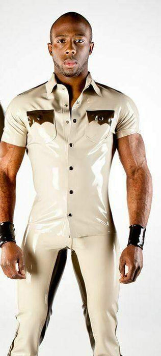 MEDIUM Police Uniform Fetish Mens Rubber Latex Suits Polymorphe Canada - SexyMenUnderwear.com