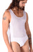Medium RUFSKIN Briefs-Bodysuit Perforated Sweat-Wicking Singlet White 83 - SexyMenUnderwear.com