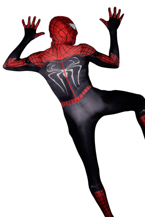 Men Spiderman Black Jumpsuit Delux Cosplay Costume 3101  1