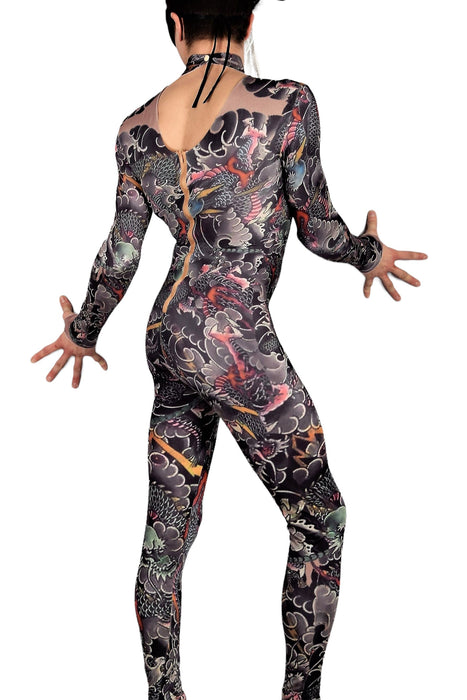 Men Stretchy 3D Effect Devilish Body suit  S/M 3111 2