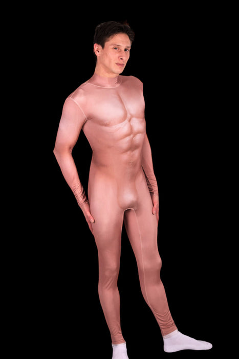 Men Stretchy 3D Effect Strip Naked Boy Body suit  S/M 3109 2