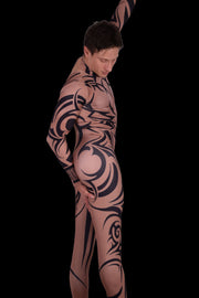 Men Stretchy Body Suit Hood and Touchscreen friendly gloves S/M 3107 2