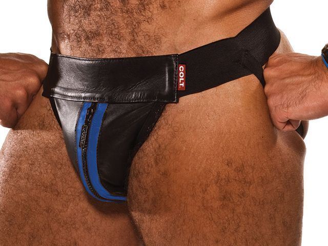 https://sexymenunderwear.com/cdn/shop/products/mister-b-jockstrap-colt-leather-jock-with-front-zip-double-blue-stripes-1-29434307412077.jpg?v=1660053135