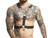 MOB DNGEON Eroticwear Cross Chain Harness O/S Midnight DMBL09 9