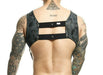 MOB DNGEON Harness Leather-Look CropTop With C-Ring Harness Midnight DMBL08 7