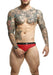 MOB DNGEON Jockstrap Open Front Jock C-Ring O/S Red DMBL01