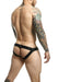 MOB DNGEON Jockstrap Open Front Jock C-Ring O/S Red DMBL01