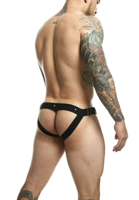 MOB DNGEON Open Front Jockstrap With C Ring Yellow 36-40in DMBL01