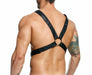MOB Eroticwear Dungeon Cross Chain Harness One Size DMBL09 9 - SexyMenUnderwear.com