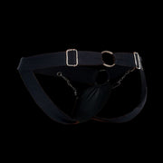 MOB Eroticwear Jockstrap Dngeon Chainlink Jock O/S Black DMBL02 2 - SexyMenUnderwear.com