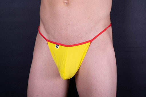 MOB Magic Pouch Mens String Homme G-String Para Hombres Yellow Large-XL MBL45 4 - SexyMenUnderwear.com
