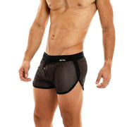 Modus Vivendi 2020 Short Camouflage Shorts C-Throug Mesh Black 02061 12 - SexyMenUnderwear.com