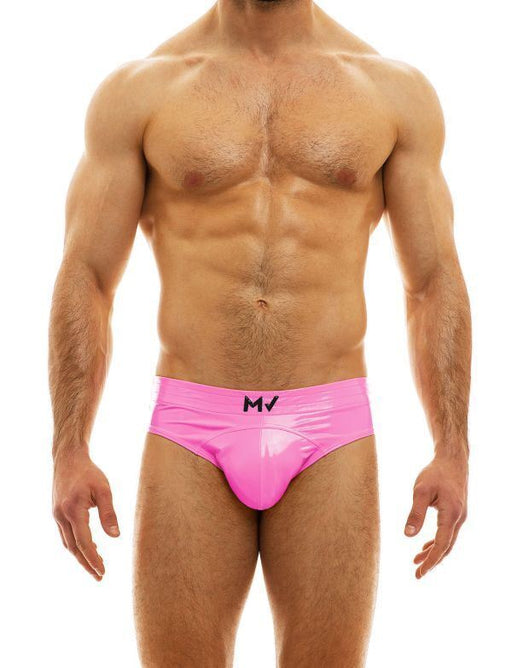 MODUS VIVENDI Bottomless Viral Vinyl Jockstrap Combo Neon Pink 08014 - SexyMenUnderwear.com