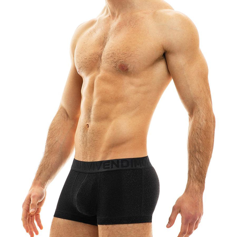 Modus Vivendi Boxer Brief Glam Sparkle Fashion Metallic Yarns Black 10021 35 - SexyMenUnderwear.com