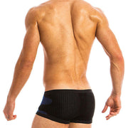 Modus Vivendi Boxer Brief Luxury Velvet Perforated Blue 17821 4 - SexyMenUnderwear.com