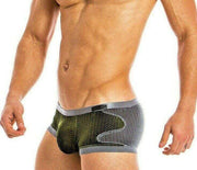 Modus Vivendi Boxer Briefs Luxury Soft Velvet Perforated Khaki 17821 4 - SexyMenUnderwear.com