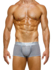 Modus Vivendi Boxer Host Shiny Satin-Look Knitted Cotton Grey 03221 74 - SexyMenUnderwear.com