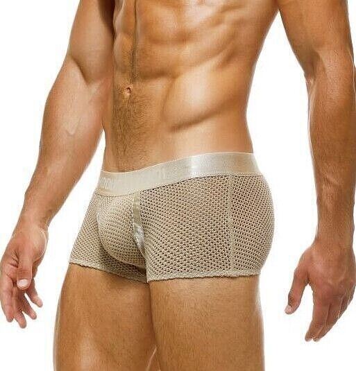 Modus Vivendi Boxer Host Shiny Satin-Look Knitted Cotton Ivory 03221 74 - SexyMenUnderwear.com