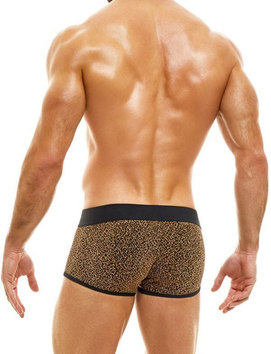 Modus Vivendi Boxer King Cheetah Jaquard Knitted Metallic Rose Gold 13121 25 - SexyMenUnderwear.com