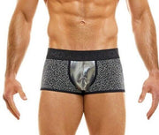 Modus Vivendi Boxer King Cheetah Jaquard Knitted Metallic Yarns Silver 13121 25 - SexyMenUnderwear.com