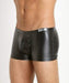 Modus Vivendi Boxer Leather-Look Fetish UnderGear Press Studs Black 20522 15 - SexyMenUnderwear.com