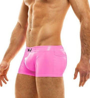 MODUS VIVENDI Boxer Viral Vinyl Glossy & Shiny Neon Pink 08021 - SexyMenUnderwear.com