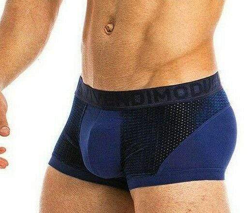 Modus Vivendi Boxer Wolf Mesh Velvet Luxury Blue 18821 83 - SexyMenUnderwear.com
